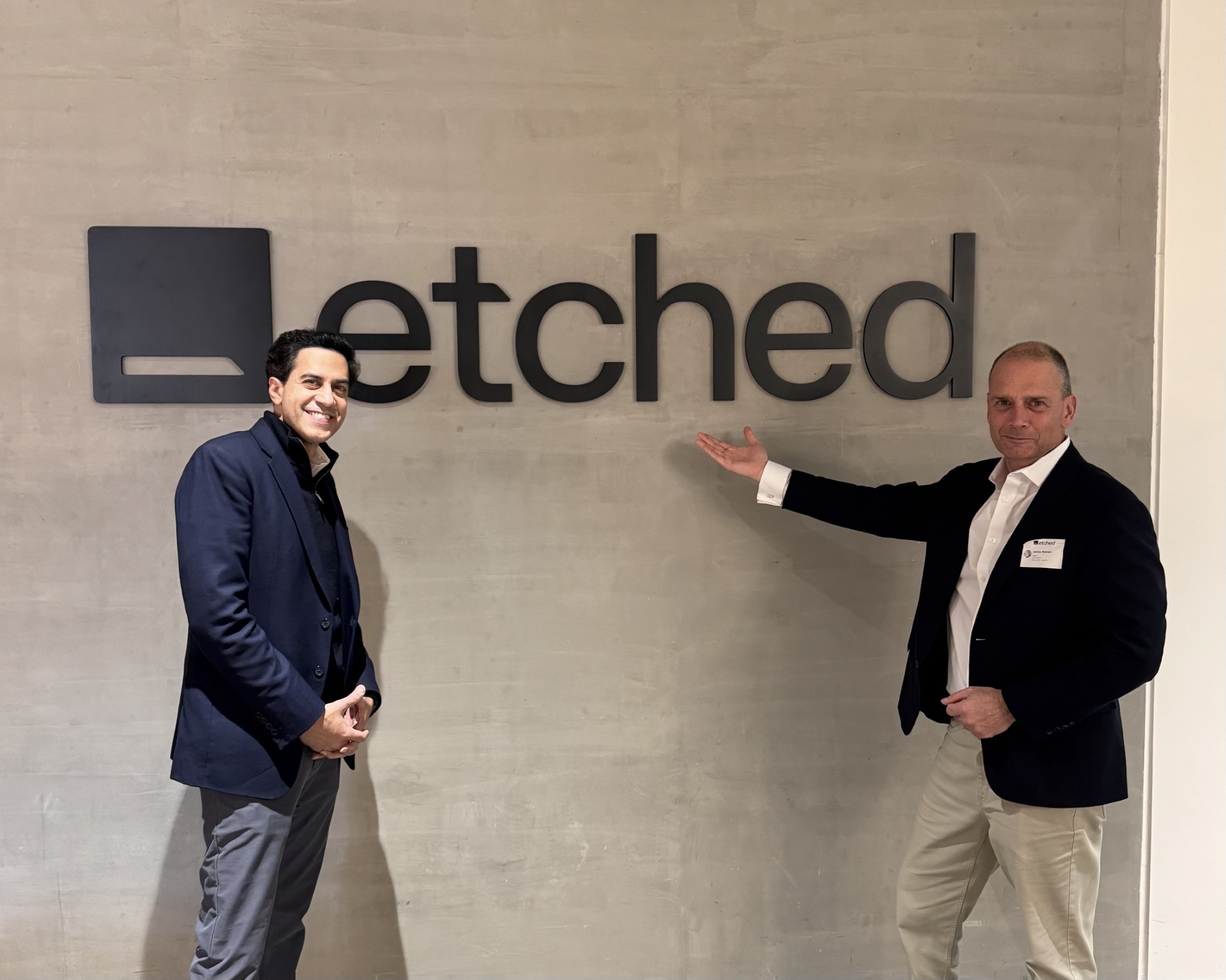 Founding Partners, Sohail Khalid (left) and Jim Rowen (right), at the Etched office in San Jose, CA